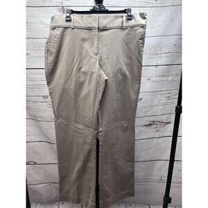 Ann Taylor Loft Tan Modern Chinos Khaki Size 12 Pants Belt‎ Loops